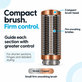 Kleine feste Smoothing-Bürste für Dyson Airwrap HS01, HS05, HS08, Nickel / Copper