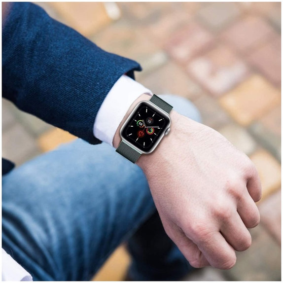 Armband Milaneseband für Apple Watch 8 / 9 / 10 / 11 / SE (40 / 41 / 42 mm), Rose Gold, Tech-Protect