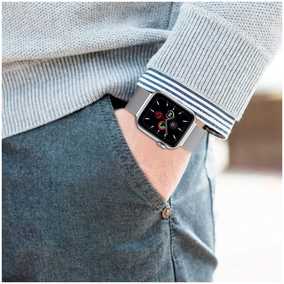 Armband Milaneseband für Apple Watch 8 / 9 / 10 / 11 / SE (40 / 41 / 42 mm), Rose Gold, Tech-Protect