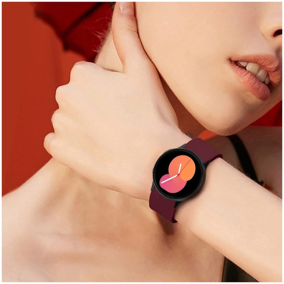 Armband Iconband für Samsung Watch 4 / 5 / 5 Pro / 6 / 7 / FE, bordeaux, Tech-Protect