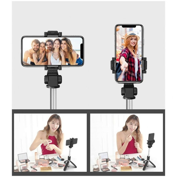 Selfie-Stick mit Stativ L02S, schwarz, Tech-Protect