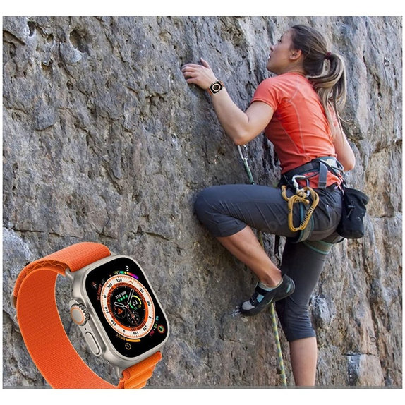 Armband Nylon Pro für Apple Watch 8 / 9 / 10 / 11 / SE / Ultra (44 / 45 / 46 / 49 mm), Military Green, Tech-Protect