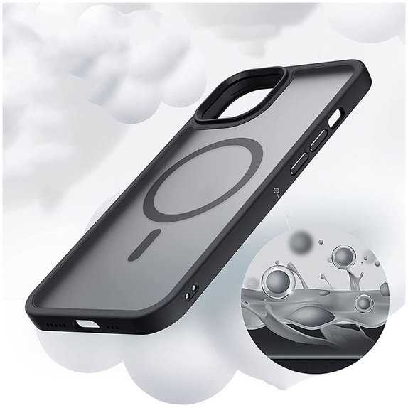 Hülle MagMat MagSafe für iPhone 13 Mini, Matte Black, Tech-Protect