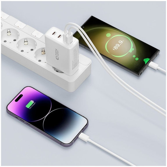 Netzladegerät NC100W-GAN 4-PORT PD 100W / QC3.0, weiß, Tech-Protect