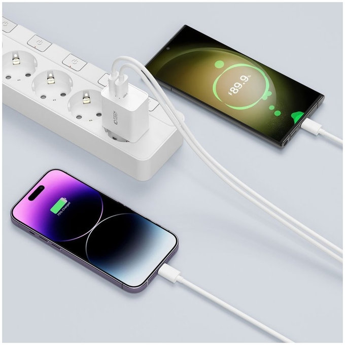 Netzladegerät C35W 2-PORT PD 35W, weiß, Tech-Protect
