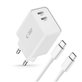 Netzladegerät C35W 2-PORT PD 35W + USB-C Cable, weiß, Tech-Protect