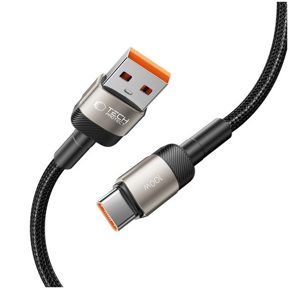 Kabel Ultraboost Evo USB-C Cable 100W/5A 200cm, Titanium, Tech-Protect