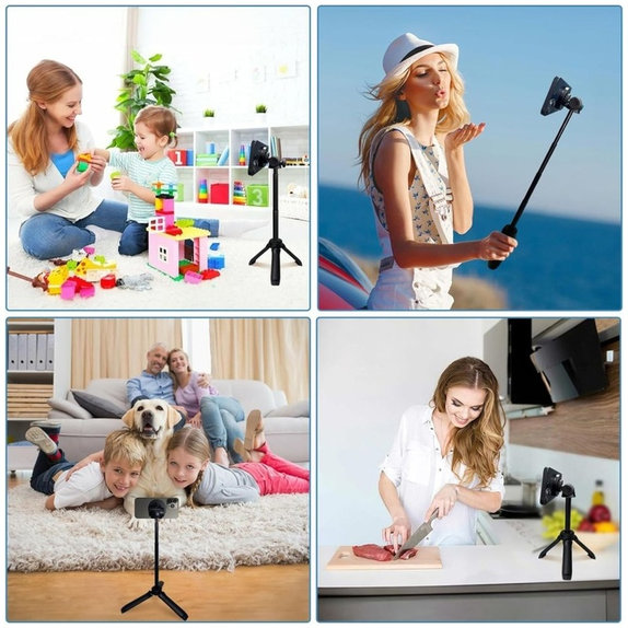 Selfie-Stick mit Stativ L06S MagSafe, schwarz, Tech-Protect
