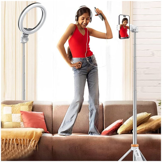 Selfie-Stick mit Stativ L03S, weiß, Tech-Protect