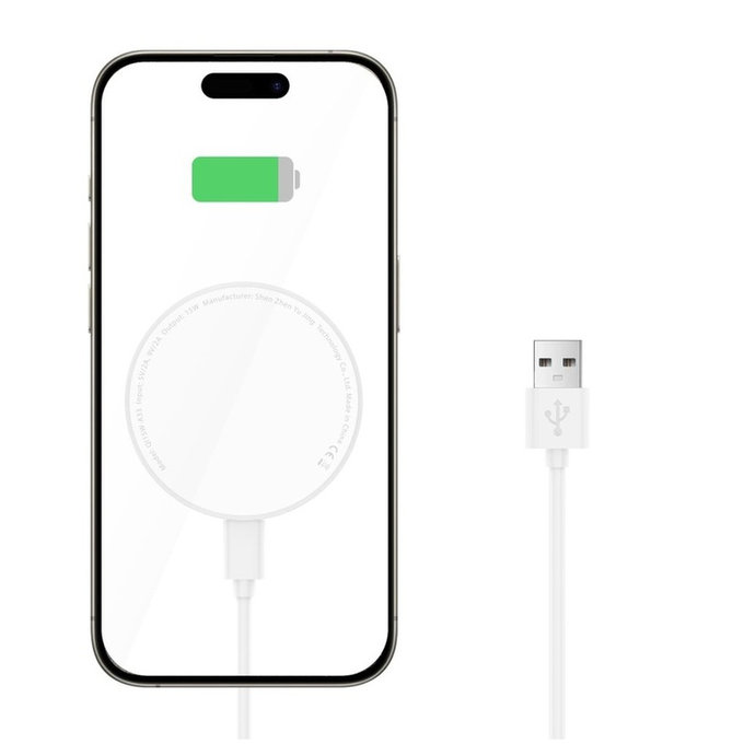 Kabelloses Ladegerät QI15W-A33 Magnetic MagSafe, weiß, Tech-Protect