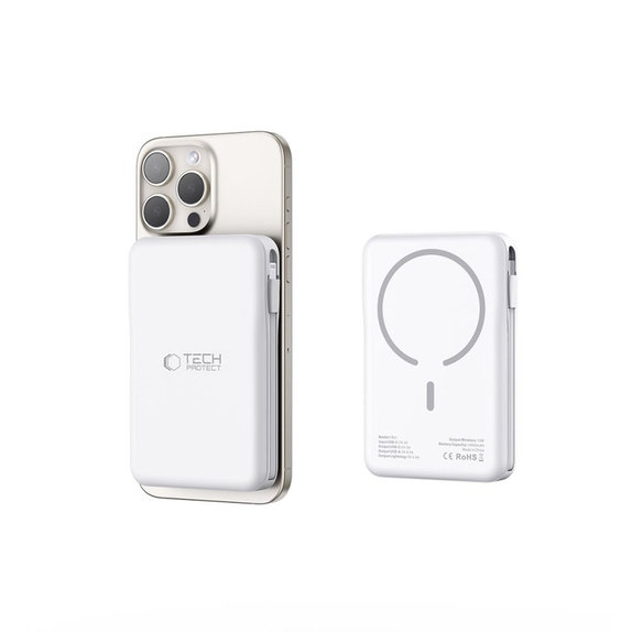 Powerbank PB31 Lifemag MagSafe 10000mAh, weiß, Tech-Protect