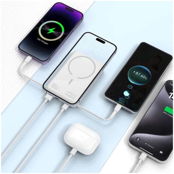 Powerbank PB31 Lifemag MagSafe 10000mAh, weiß, Tech-Protect