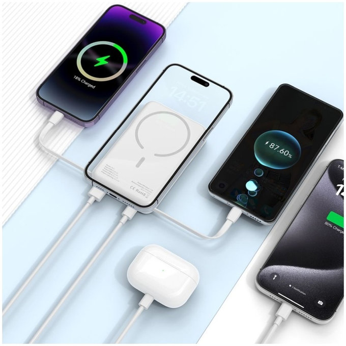 Powerbank PB31 Lifemag MagSafe 10000mAh, weiß, Tech-Protect