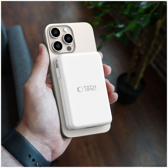 Powerbank PB31 Lifemag MagSafe 10000mAh, weiß, Tech-Protect