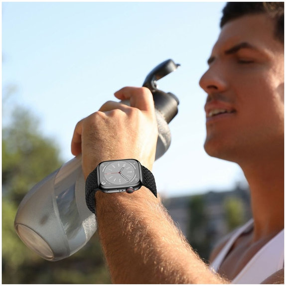 Armband Nylonmag für Apple Watch 8 / 9 / 10 / 11 / SE / Ultra (44 / 45 / 46 / 49 mm), schwarz, Tech-Protect