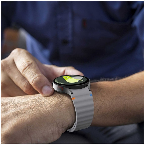 Armband Silicone Sport für Samsung Watch 4 / 5 / 5 Pro / 6 / 7 / FE, Crayon Grey, Tech-Protect