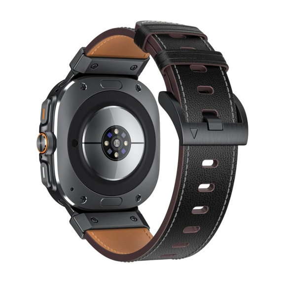 Armband Delta Pro für Samsung Watch Ultra 1 / 2 2024-2026 (47 mm) Leather, schwarz, Tech-Protect
