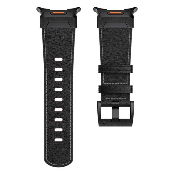 Armband Delta Pro für Samsung Watch Ultra 1 / 2 2024-2026 (47 mm) Leather, schwarz, Tech-Protect