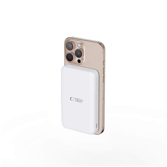Powerbank PB24 Lifemag Qi2 MagSafe 10000mAh, weiß, Tech-Protect