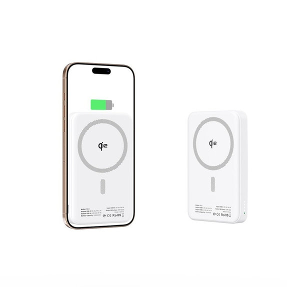 Powerbank PB24 Lifemag Qi2 MagSafe 10000mAh, weiß, Tech-Protect