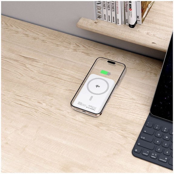 Powerbank PB24 Lifemag Qi2 MagSafe 10000mAh, weiß, Tech-Protect