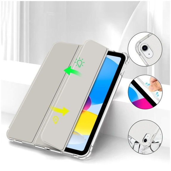 Hülle Sc Pen Hybrid für iPad 10.9" 10 / 2022 / 11" 11 / 2025, Crystal Silver, Tech-Protect