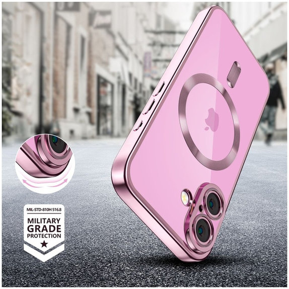 Hülle MagFlex MagSafe für iPhone 16 Shiny Rose, Tech-Protect