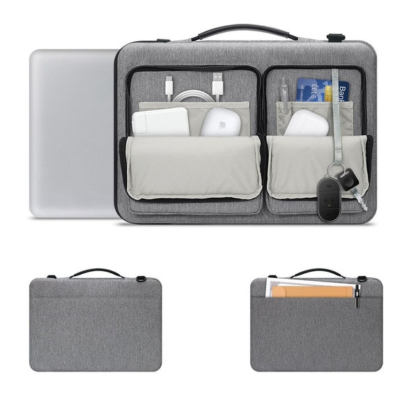 Laptop-Hülle Defender Bag 13-14, Crayon Grey, Tech-Protect