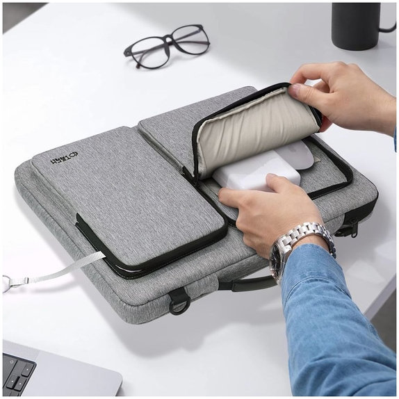 Laptop-Hülle Defender Bag 13-14, Crayon Grey, Tech-Protect