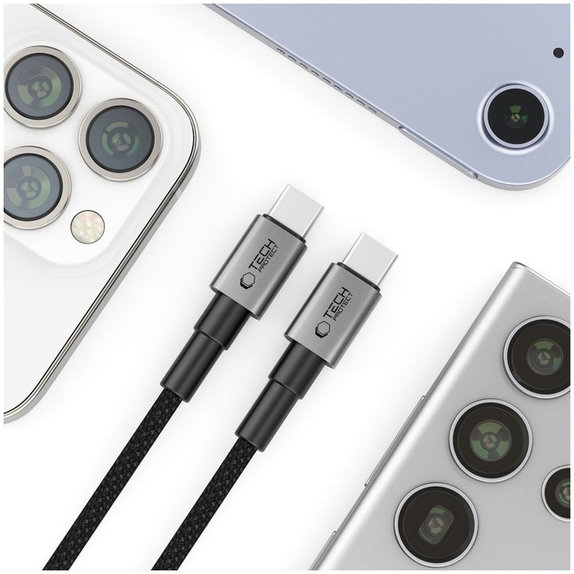 Kabel Ultraboost Dna USB-C Cable PD 100W / 5A 300cm, Iron Grey, Tech-Protect