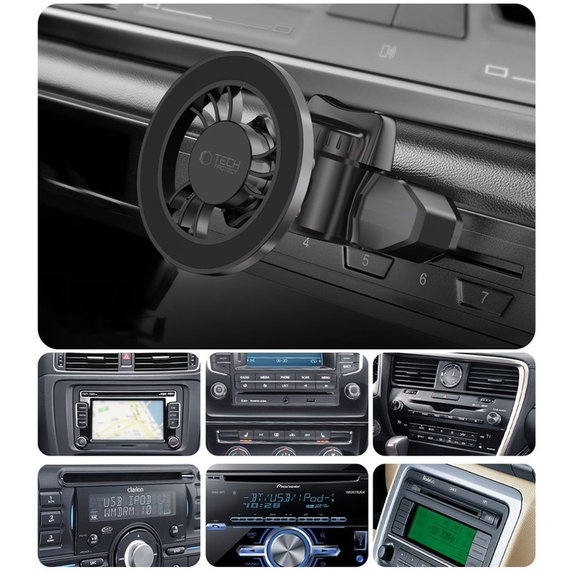 Autohalterung N56 Magnetic MagSafe Cd & Vent, schwarz, Tech-Protect