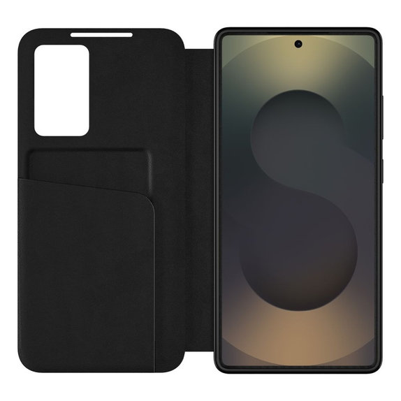 Hülle Smart Wallet für Samsung S25, Matte Black, Tech-Protect