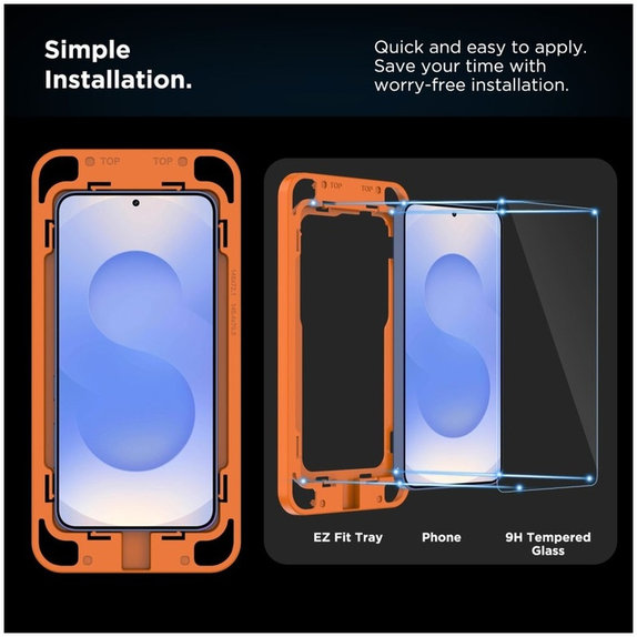 Panzerglas Quick Set+ 2-PACK für Samsung S24 / S25, transparent, Tech-Protect