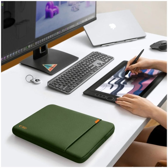 Laptop-Hülle Defender 15-16, Army Green, Tech-Protect