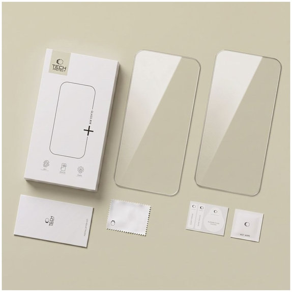 Panzerglas Glass Fit+ 2-PACK für iPhone 16 Pro / 17 / 17 Pro / 18 Pro, transparent, Tech-Protect