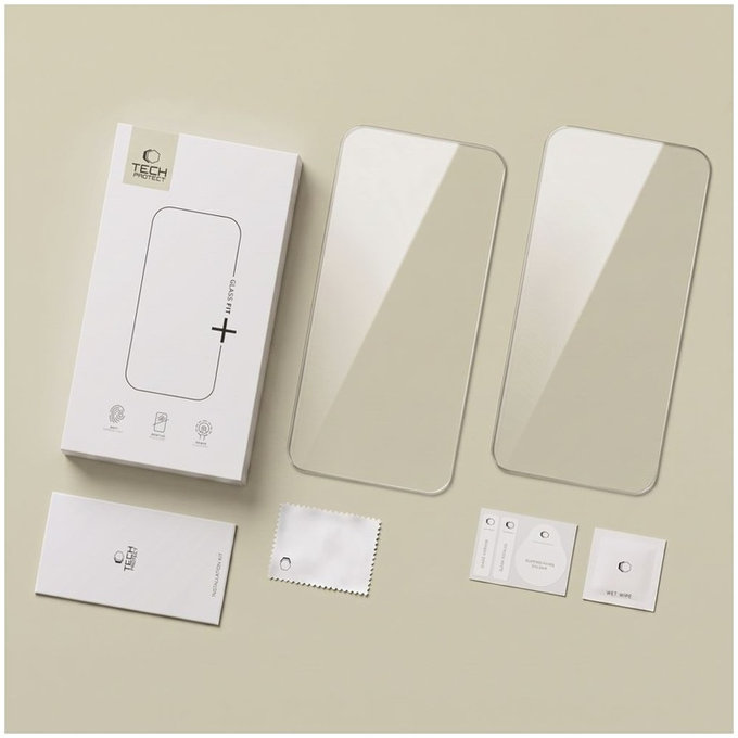 Panzerglas Glass Fit+ 2-PACK für iPhone 16 Pro / 17 / 17 Pro / 18 Pro, transparent, Tech-Protect
