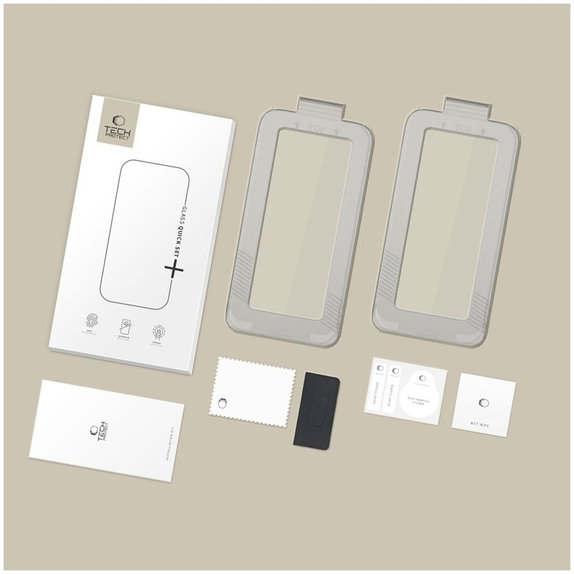 Panzerglas Quick Set+ 2-PACK für iPhone 17, schwarz, Tech-Protect