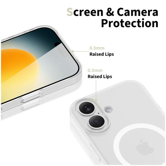 Hülle MagSlim MagSafe für iPhone 17, Matte/White, Tech-Protect