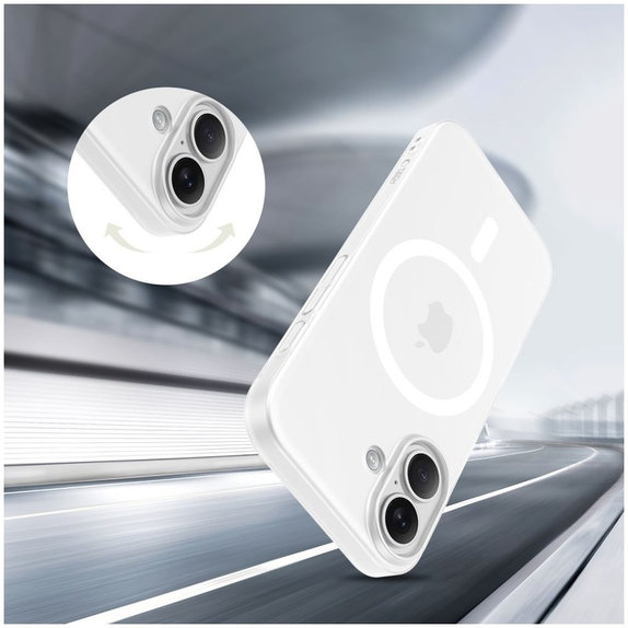 Hülle MagSlim MagSafe für iPhone 17, Matte/White, Tech-Protect