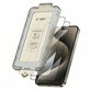 Panzerglas Quick Set+ 2-PACK für iPhone 15 Pro, schwarz, Tech-Protect
