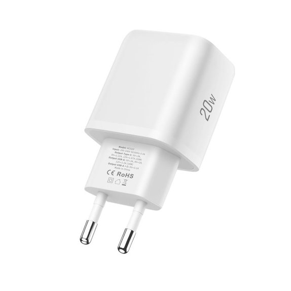 Netzladegerät NCA20 2-PORT PD 20W / QC3.0, weiß, Tech-Protect