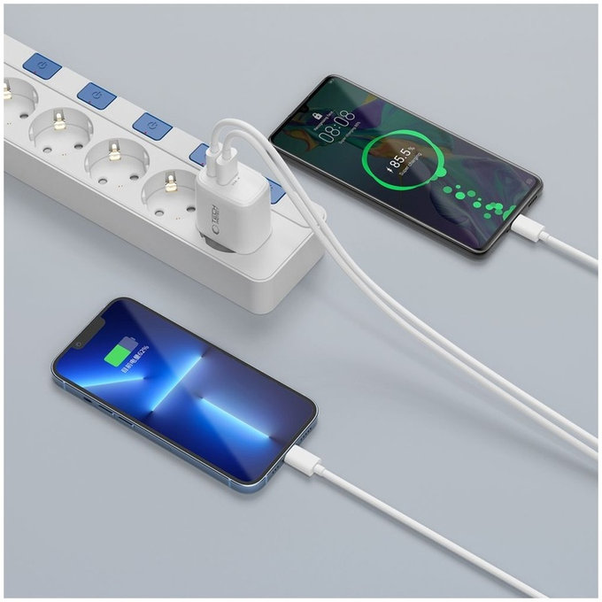 Netzladegerät NCA20 2-PORT PD 20W / QC3.0, weiß, Tech-Protect
