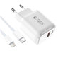 Netzladegerät NCA20 2-PORT PD 20W / QC3.0 + Lightning Cable, weiß, Tech-Protect