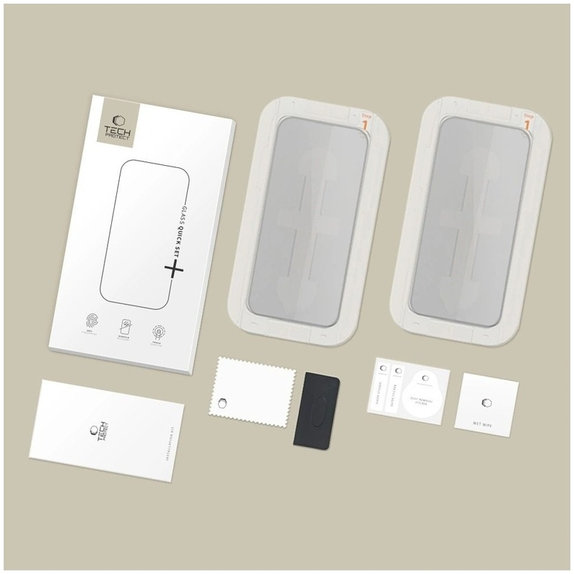 Privacy-Panzerglas Quick Set Spy+ 2-PACK für iPhone 13 / 13 Pro / 14 / 16E / 17E, privacy, Tech-Protect