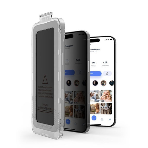 Privacy-Panzerglas Quick Set Spy+ 2-PACK für iPhone 13 / 13 Pro / 14 / 16E / 17E, privacy, Tech-Protect