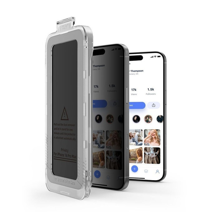 Privacy-Panzerglas Quick Set Spy+ 2-PACK für iPhone 13 / 13 Pro / 14 / 16E / 17E, privacy, Tech-Protect