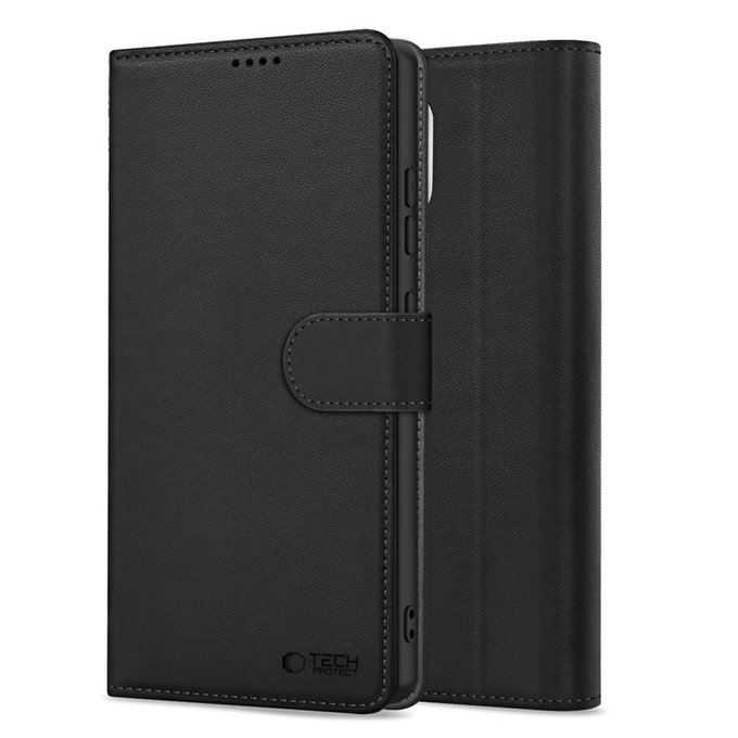 Hülle Wallet für Samsung S25 FE, schwarz, Tech-Protect