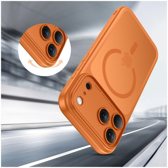 Hülle MagPeak MagSafe CC für iPhone 17 Pro Max, Matte Cosmic Orange, Tech-Protect