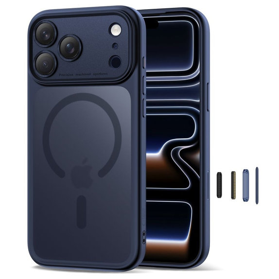 Hülle MagPeak MagSafe CC für iPhone 17 Pro, Matte Deep Blue, Tech-Protect