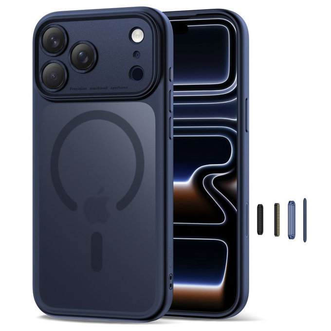 Hülle MagPeak MagSafe CC für iPhone 17 Pro, Matte Deep Blue, Tech-Protect